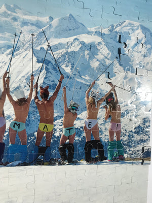 Artist Olaf Breuning Collector Edition Jigsaw Puzzle X Verbier 3-D Foundation: Double-Side Jigsaw Puzzle