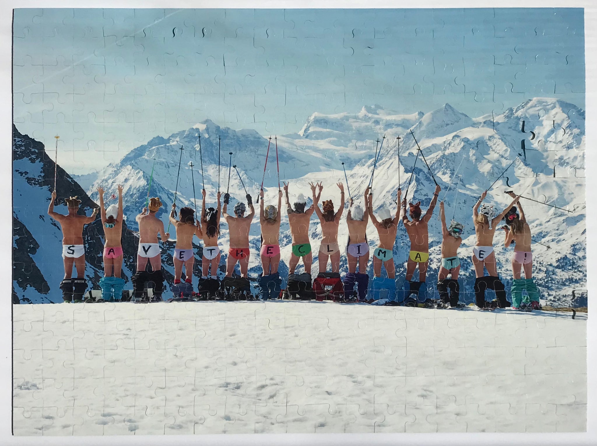 Artist Olaf Breuning Collector Edition Jigsaw Puzzle X Verbier 3-D Foundation: Double-Side Jigsaw Puzzle