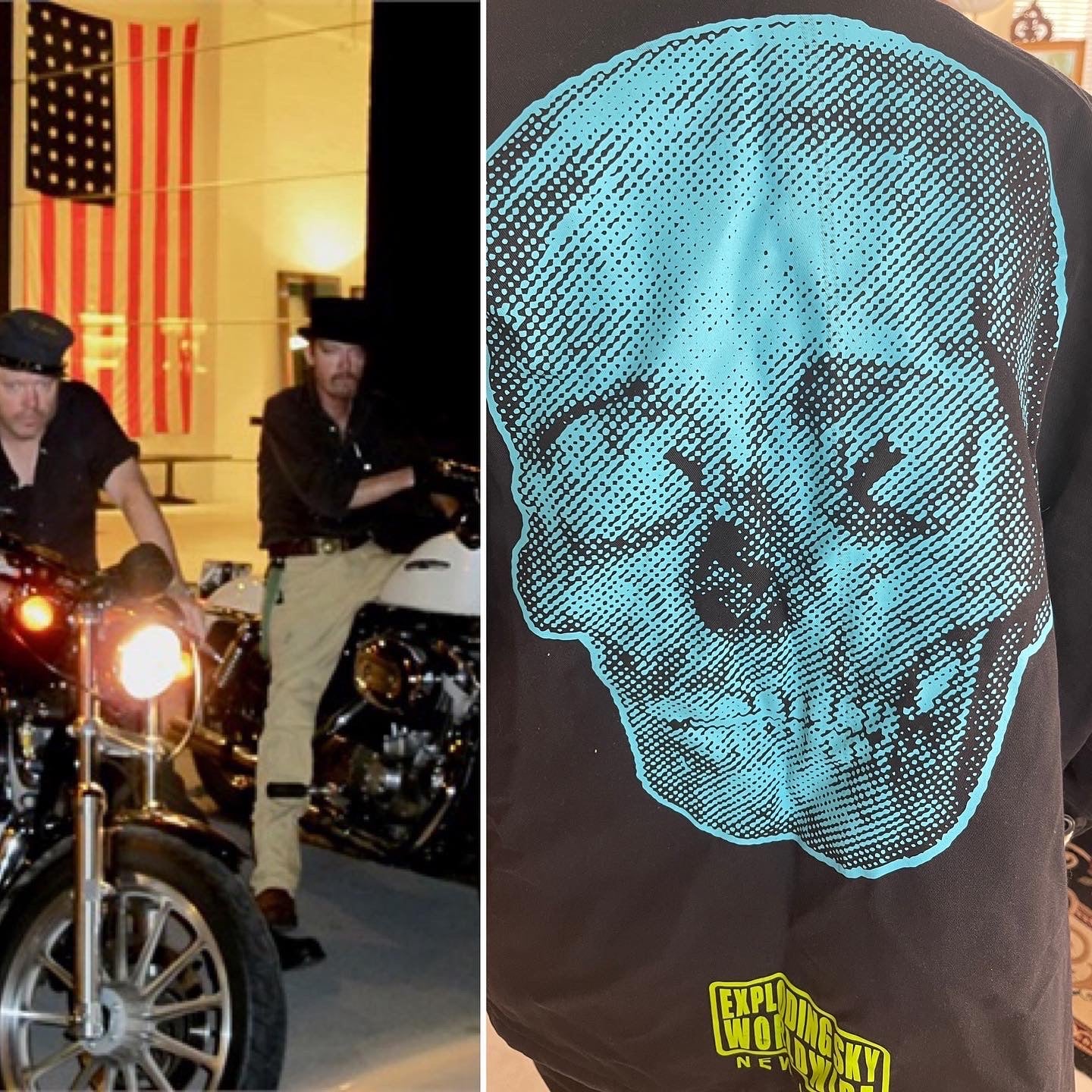 EXPLODING SKY WORLDWIDE NEW YORK CUSTOM VINTAGE WORK JACKET BY MARK ENGER