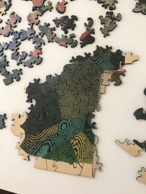 Artist Jonah Freeman and Justin Lowe Victorian-Cut Wooden Jigsaw Puzzle